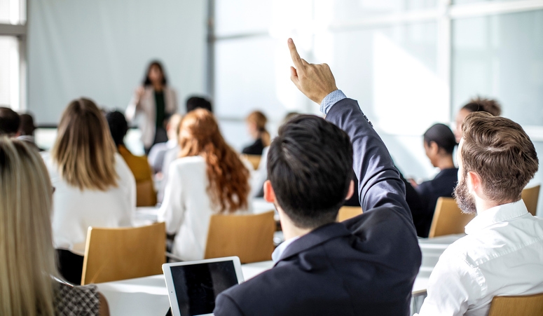 Business people at a conference