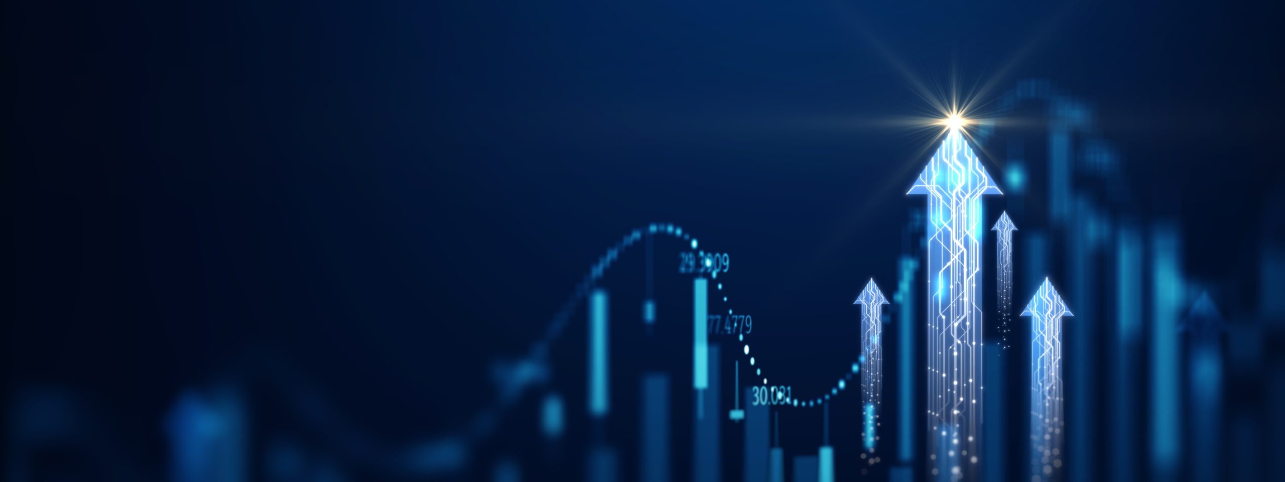 Futuristic digital growth concept.
