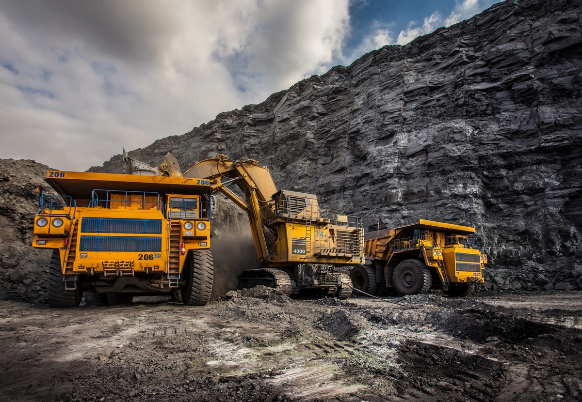 Coal production at one of the open fields