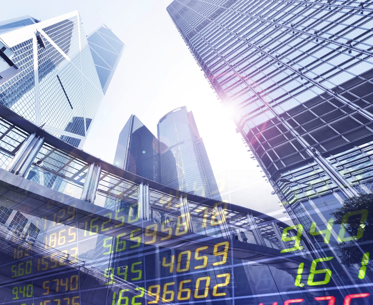 Stock Market Exchange on a skyscraper