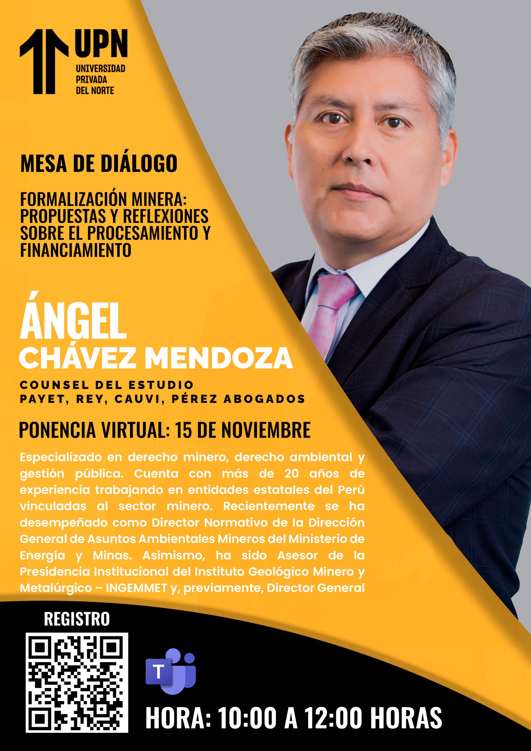Flyer Mesa de Diálogo – Ángel Chávez Mendoza